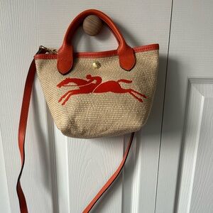 Elegant Red and Tan Tote Bag
